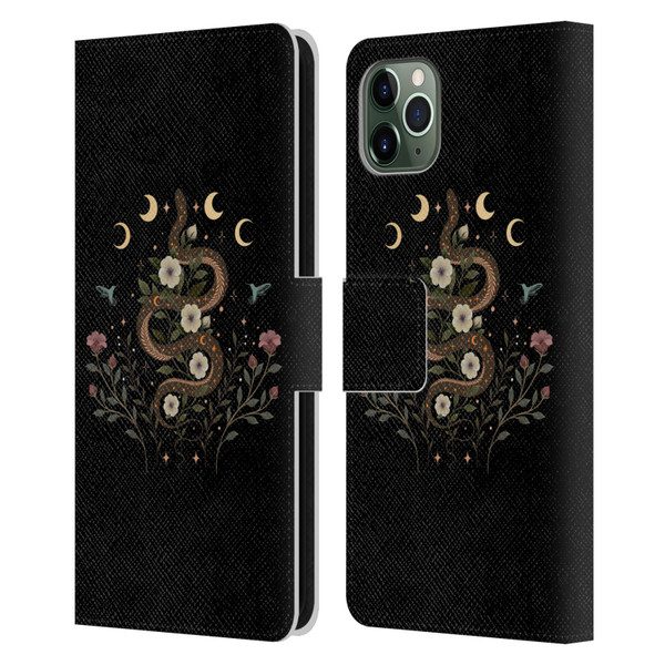 Episodic Drawing Illustration Animals Serpent Spell Leather Book Wallet Case Cover For Apple iPhone 11 Pro Max