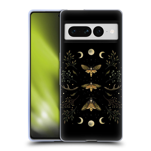 Episodic Drawing Illustration Animals Death Head Moth Night Soft Gel Case for Google Pixel 7 Pro