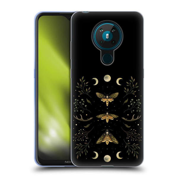 Episodic Drawing Illustration Animals Death Head Moth Night Soft Gel Case for Nokia 5.3