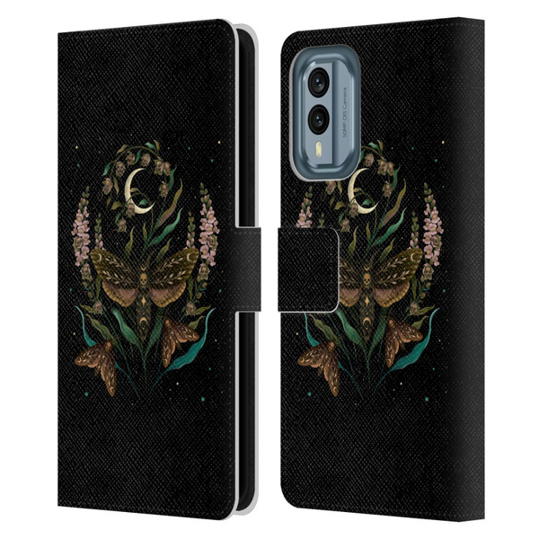 Episodic Drawing Illustration Animals Death Head Leather Book Wallet Case Cover For Nokia X30