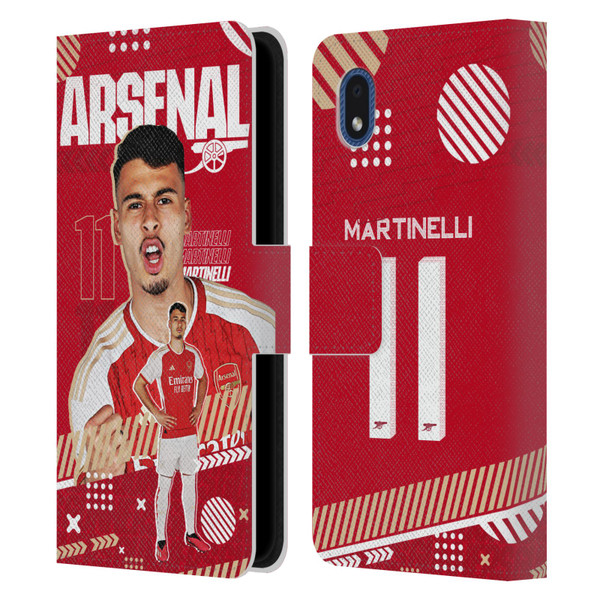 Arsenal FC 2023/24 First Team Gabriel Leather Book Wallet Case Cover For Samsung Galaxy A01 Core (2020)