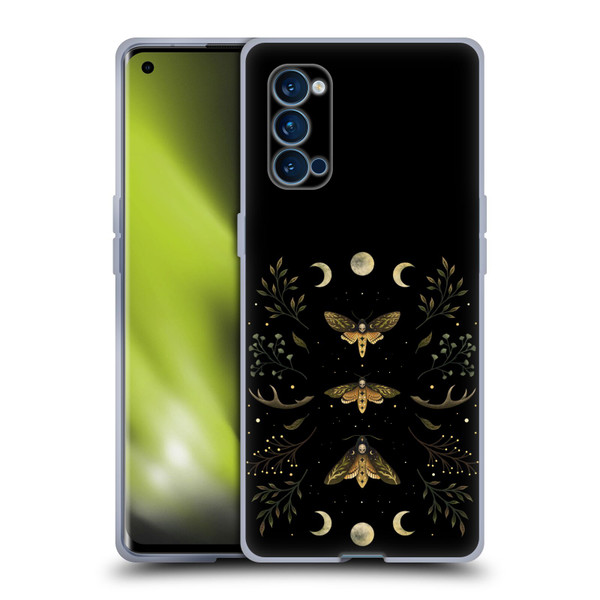 Episodic Drawing Illustration Animals Death Head Moth Night Soft Gel Case for OPPO Reno 4 Pro 5G