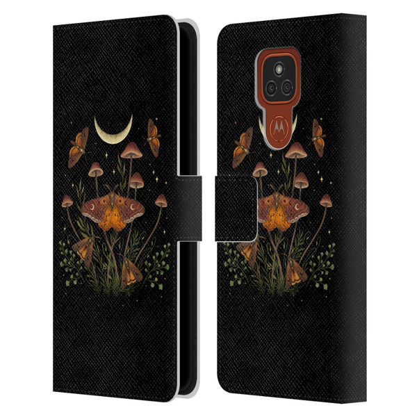 Episodic Drawing Illustration Animals Autumn Light Underwings Leather Book Wallet Case Cover For Motorola Moto E7 Plus