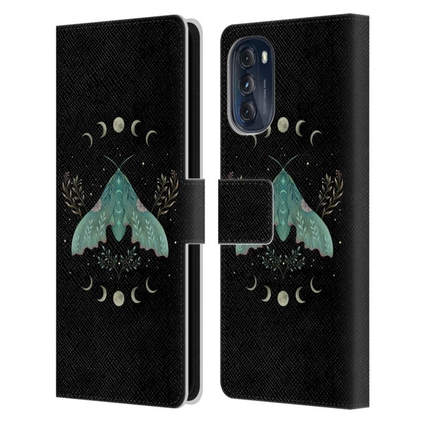 Episodic Drawing Illustration Animals Luna And Moth Leather Book Wallet Case Cover For Motorola Moto G (2022)