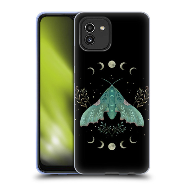 Episodic Drawing Illustration Animals Luna And Moth Soft Gel Case for Samsung Galaxy A03 (2021)