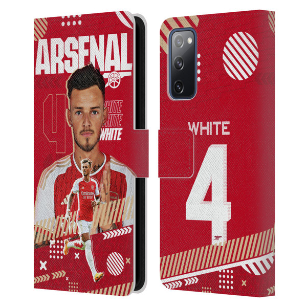 Arsenal FC 2023/24 First Team Ben White Leather Book Wallet Case Cover For Samsung Galaxy S20 FE / 5G