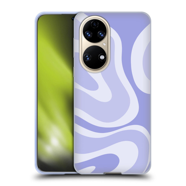 Kierkegaard Design Studio Art Modern Liquid Swirl Purple Soft Gel Case for Huawei P50