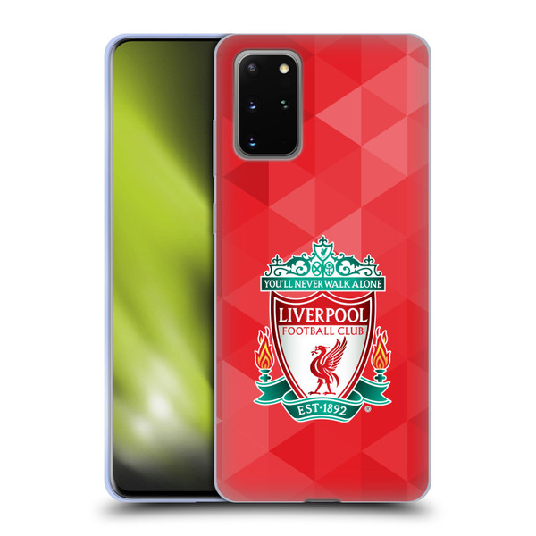 Liverpool Football Club Crest 1 Red Geometric 1 Soft Gel Case for Samsung Galaxy S20+ / S20+ 5G