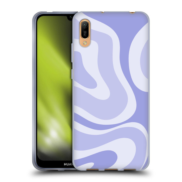 Kierkegaard Design Studio Art Modern Liquid Swirl Purple Soft Gel Case for Huawei Y6 Pro (2019)