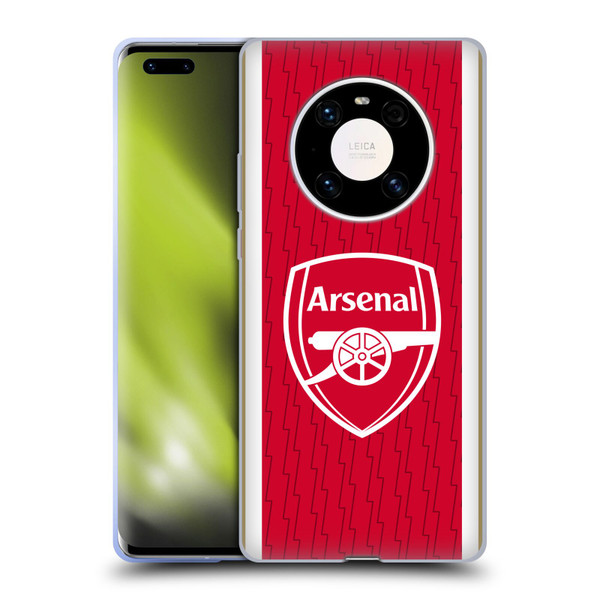 Arsenal FC 2023/24 Crest Kit Home Soft Gel Case for Huawei Mate 40 Pro 5G