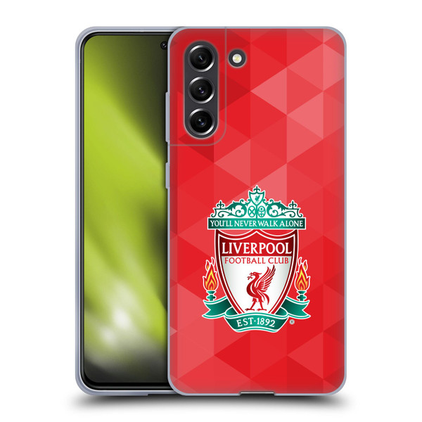 Liverpool Football Club Crest 1 Red Geometric 1 Soft Gel Case for Samsung Galaxy S21 FE 5G