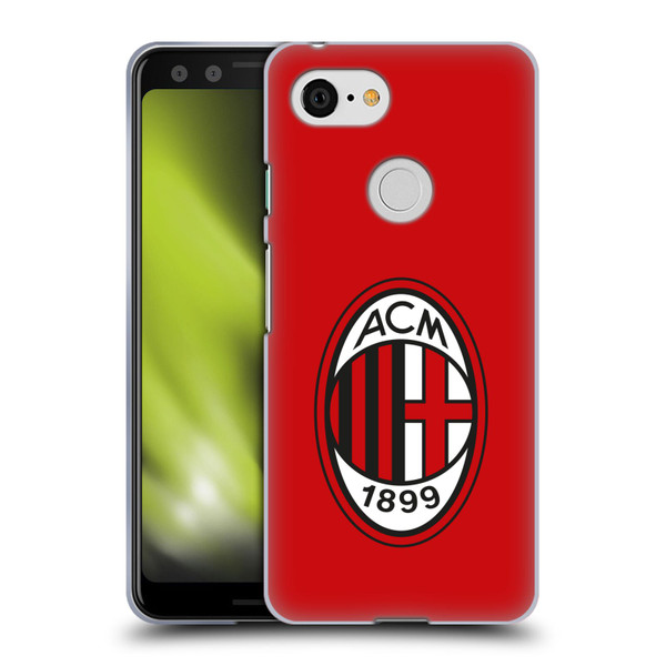 AC Milan Crest Full Colour Red Soft Gel Case for Google Pixel 3