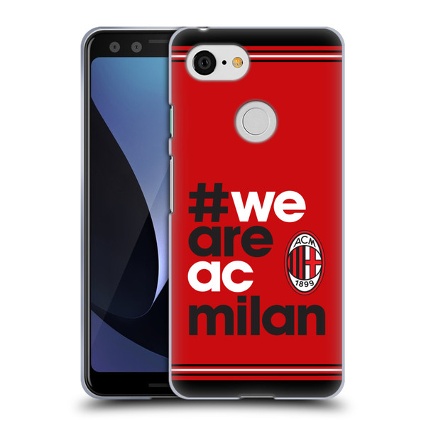 AC Milan Crest Stripes Soft Gel Case for Google Pixel 3