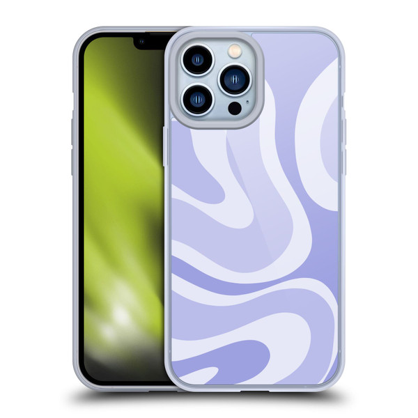 Kierkegaard Design Studio Art Modern Liquid Swirl Purple Soft Gel Case for Apple iPhone 13 Pro Max