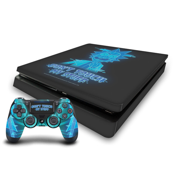 Rick And Morty Graphics Don't Touch My Stuff Vinyl Sticker Skin Decal Cover for Sony PS4 Slim Console & Controller