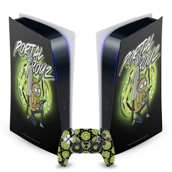 Rick And Morty Graphics Portal Boyz Vinyl Sticker Skin Decal Cover for Sony PS5 Digital Edition Bundle