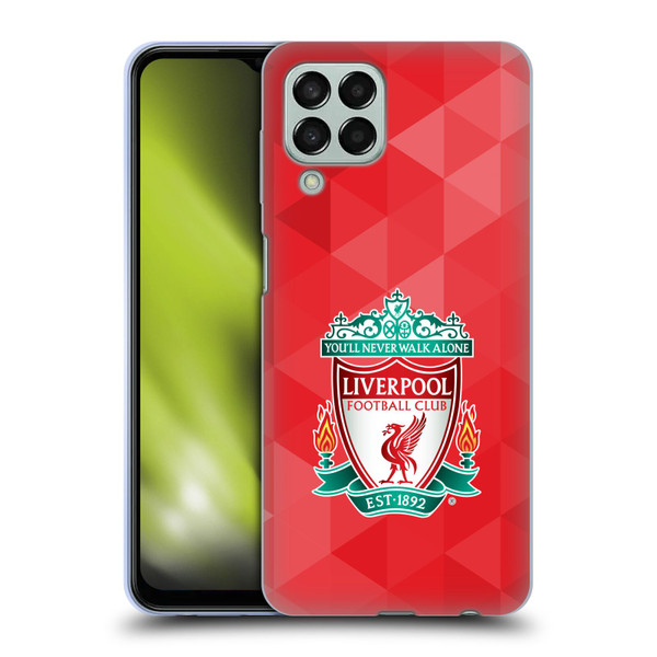 Liverpool Football Club Crest 1 Red Geometric 1 Soft Gel Case for Samsung Galaxy M33 (2022)