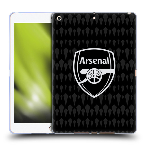 Arsenal FC 2023/24 Crest Kit Home Goalkeeper Soft Gel Case for Apple iPad 10.2 2019/2020/2021