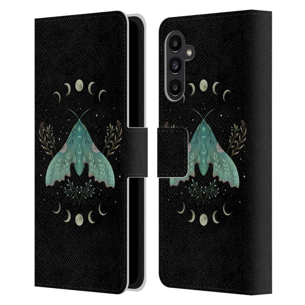 Episodic Drawing Illustration Animals Luna And Moth Leather Book Wallet Case Cover For Samsung Galaxy A13 5G (2021)