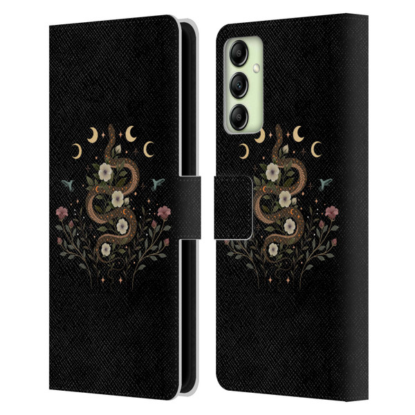 Episodic Drawing Illustration Animals Serpent Spell Leather Book Wallet Case Cover For Samsung Galaxy A14 5G