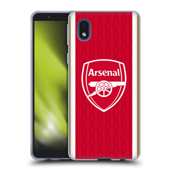 Arsenal FC 2023/24 Crest Kit Home Soft Gel Case for Samsung Galaxy A01 Core (2020)