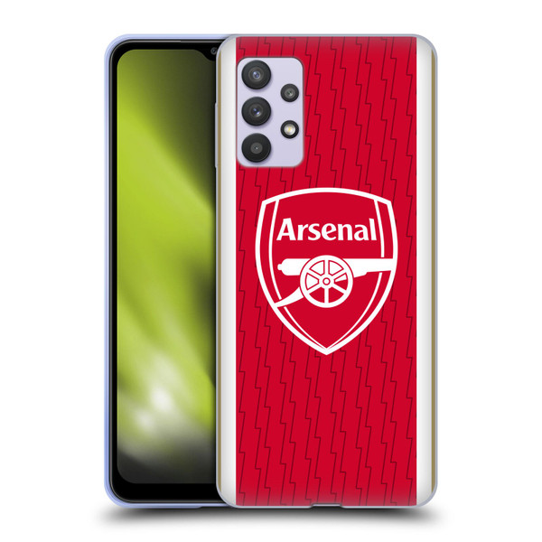 Arsenal FC 2023/24 Crest Kit Home Soft Gel Case for Samsung Galaxy A32 5G / M32 5G (2021)
