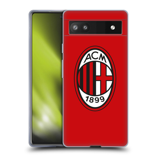 AC Milan Crest Full Colour Red Soft Gel Case for Google Pixel 6a