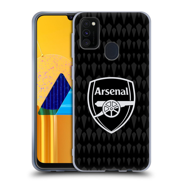 Arsenal FC 2023/24 Crest Kit Home Goalkeeper Soft Gel Case for Samsung Galaxy M30s (2019)/M21 (2020)