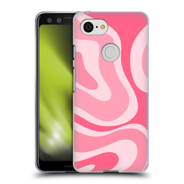 Kierkegaard Design Studio Art Modern Liquid Swirl Candy Pink Soft Gel Case for Google Pixel 3
