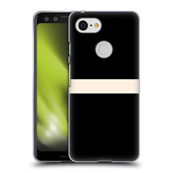Kierkegaard Design Studio Art Stripe Minimalist Black Cream Soft Gel Case for Google Pixel 3