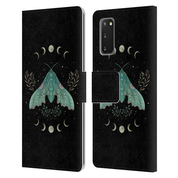 Episodic Drawing Illustration Animals Luna And Moth Leather Book Wallet Case Cover For Samsung Galaxy S20 / S20 5G