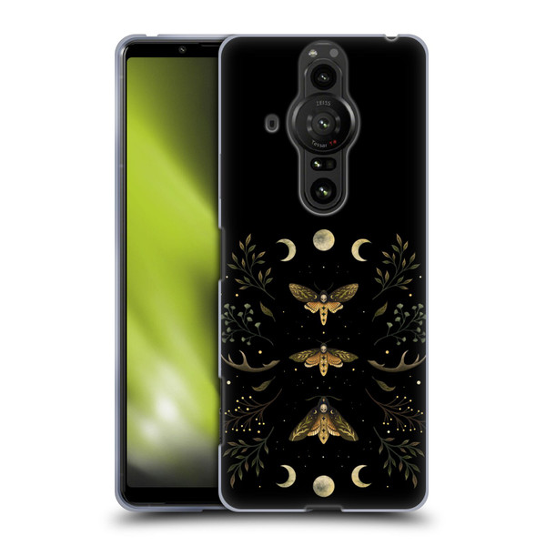 Episodic Drawing Illustration Animals Death Head Moth Night Soft Gel Case for Sony Xperia Pro-I