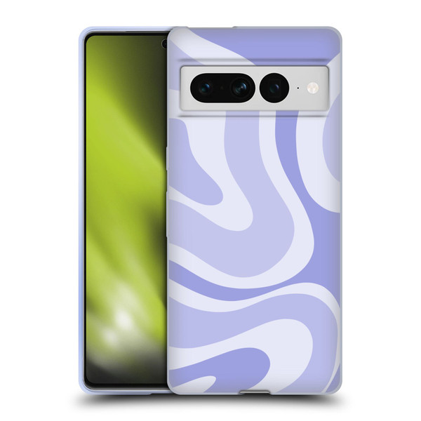 Kierkegaard Design Studio Art Modern Liquid Swirl Purple Soft Gel Case for Google Pixel 7 Pro