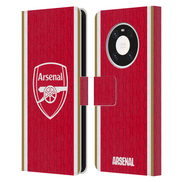 Arsenal FC 2023/24 Crest Kit Home Leather Book Wallet Case Cover For Huawei Mate 40 Pro 5G