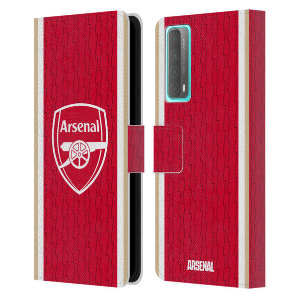 Arsenal FC 2023/24 Crest Kit Home Leather Book Wallet Case Cover For Huawei P Smart (2021)