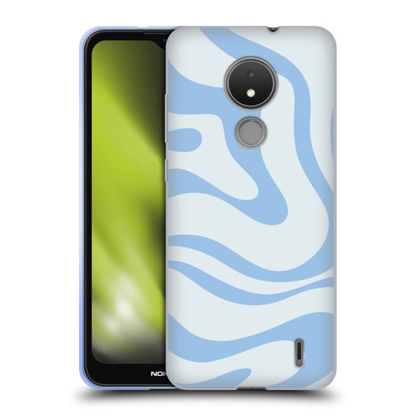Kierkegaard Design Studio Art Blue Abstract Swirl Pattern Soft Gel Case for Nokia C21