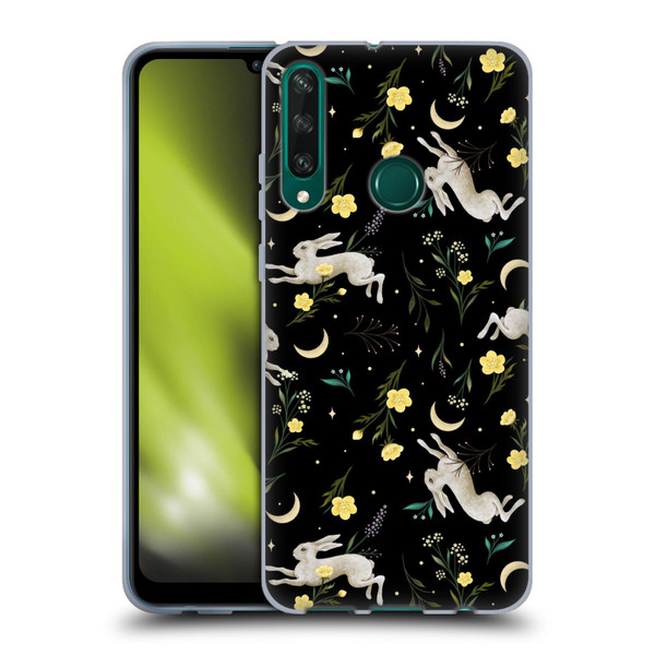 Episodic Drawing Pattern Bunny Night Soft Gel Case for Huawei Y6p