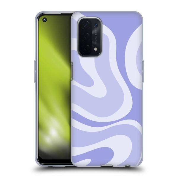 Kierkegaard Design Studio Art Modern Liquid Swirl Purple Soft Gel Case for OPPO A54 5G