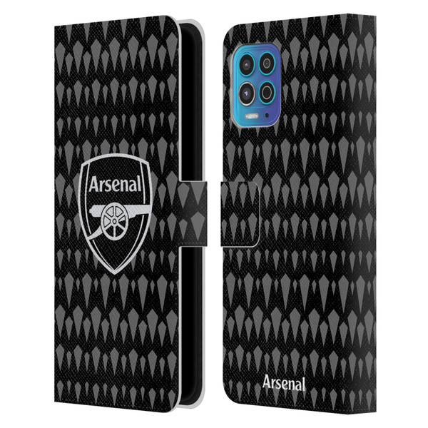Arsenal FC 2023/24 Crest Kit Home Goalkeeper Leather Book Wallet Case Cover For Motorola Moto G100