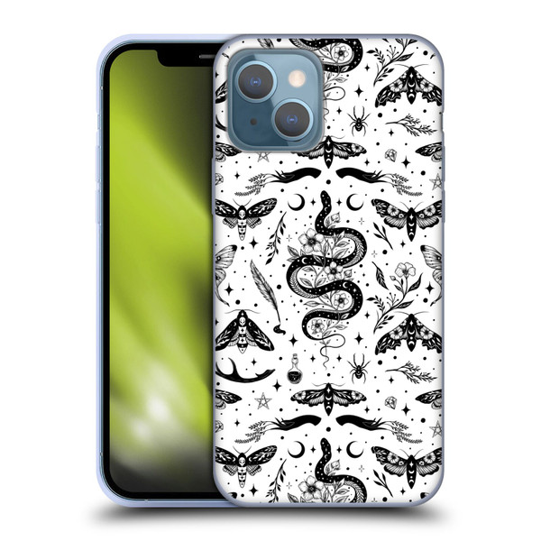 Episodic Drawing Pattern Flash Tattoo Soft Gel Case for Apple iPhone 13