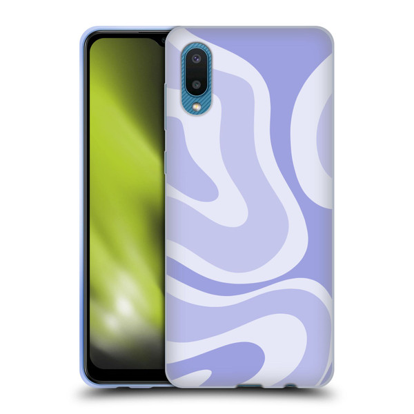 Kierkegaard Design Studio Art Modern Liquid Swirl Purple Soft Gel Case for Samsung Galaxy A02/M02 (2021)