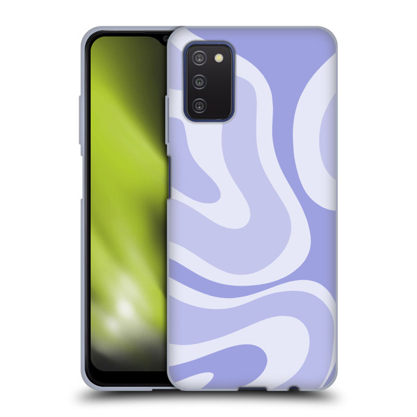 Kierkegaard Design Studio Art Modern Liquid Swirl Purple Soft Gel Case for Samsung Galaxy A03s (2021)