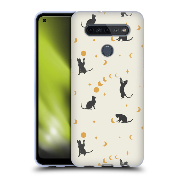 Episodic Drawing Pattern Cat And Moon Soft Gel Case for LG K51S