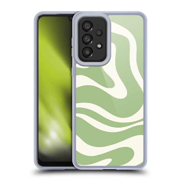 Kierkegaard Design Studio Art Modern Liquid Swirl in Sage Soft Gel Case for Samsung Galaxy A33 5G (2022)