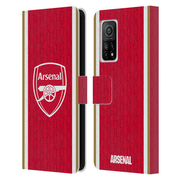 Arsenal FC 2023/24 Crest Kit Home Leather Book Wallet Case Cover For Xiaomi Mi 10T 5G