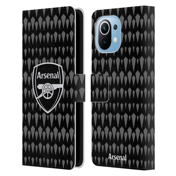 Arsenal FC 2023/24 Crest Kit Home Goalkeeper Leather Book Wallet Case Cover For Xiaomi Mi 11