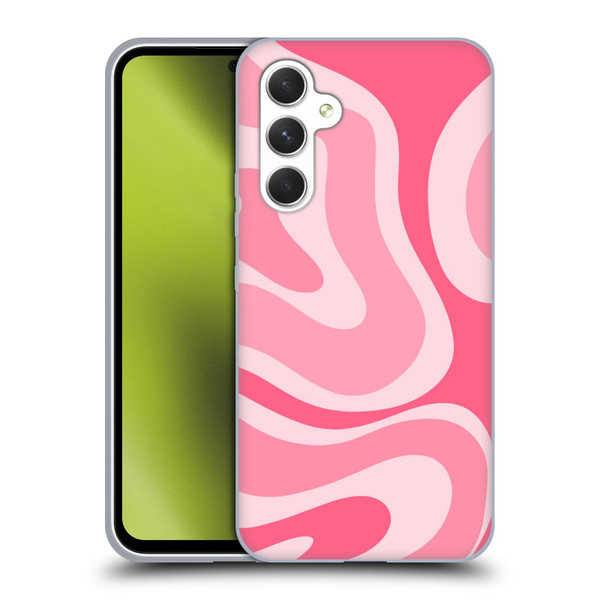 Kierkegaard Design Studio Art Modern Liquid Swirl Candy Pink Soft Gel Case for Samsung Galaxy A54 5G