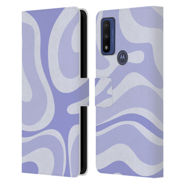 Kierkegaard Design Studio Art Modern Liquid Swirl Purple Leather Book Wallet Case Cover For Motorola G Pure