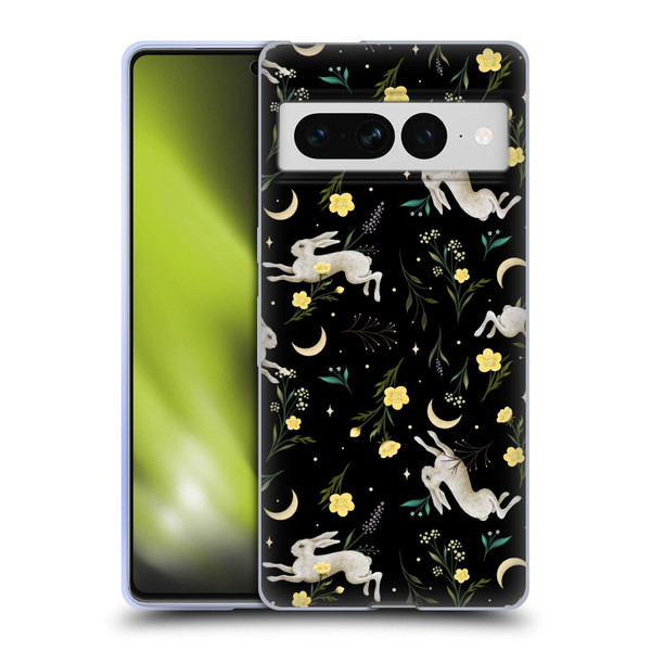 Episodic Drawing Pattern Bunny Night Soft Gel Case for Google Pixel 7 Pro
