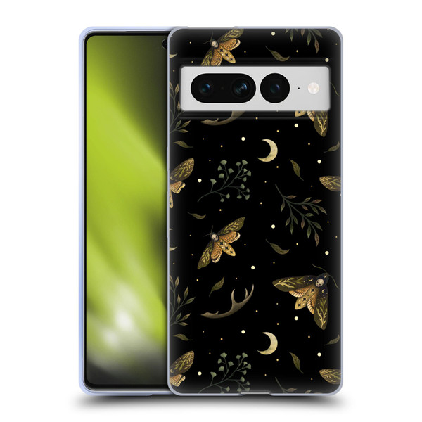 Episodic Drawing Pattern Death Head Moth Soft Gel Case for Google Pixel 7 Pro